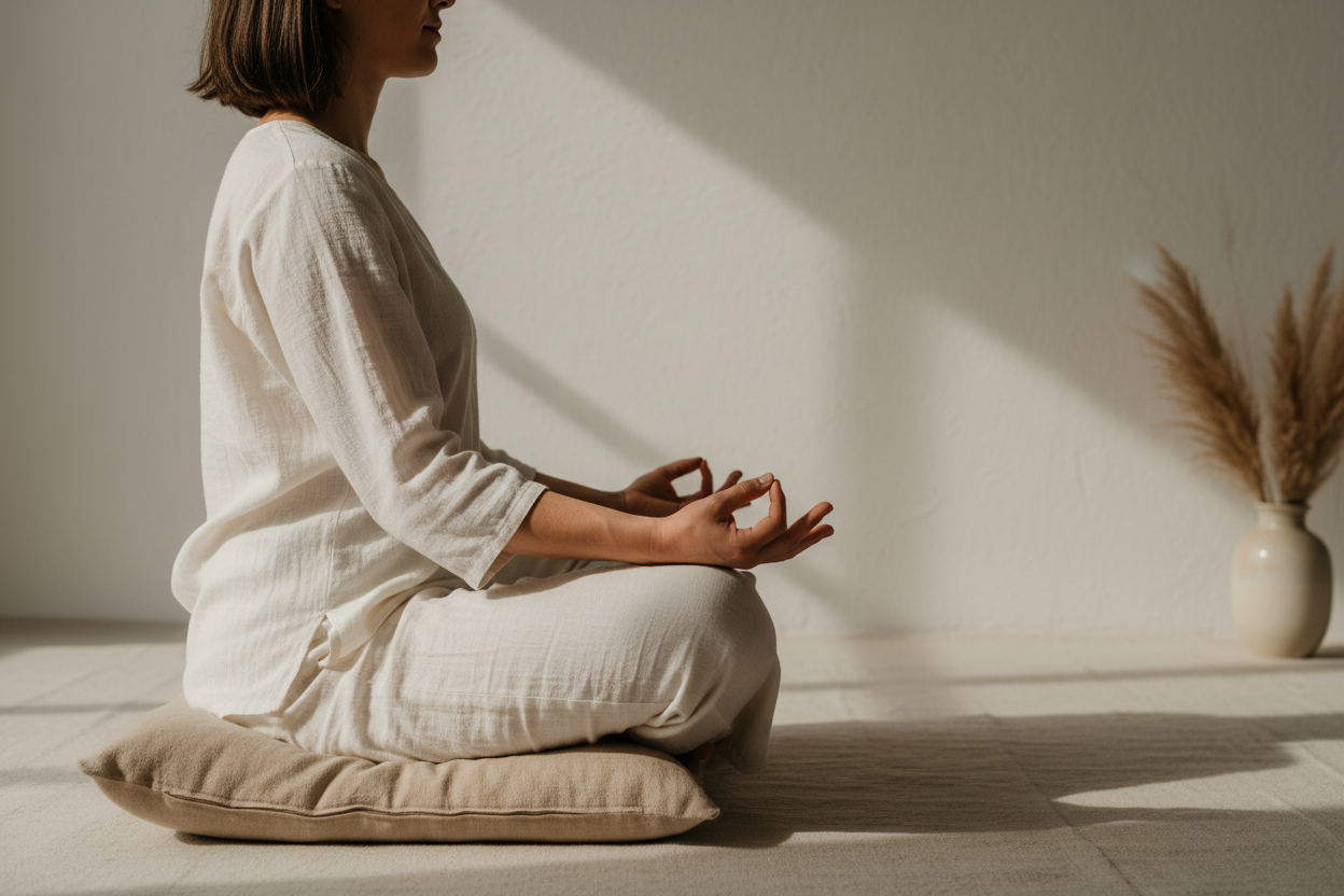 Et billede der beskriver meditation